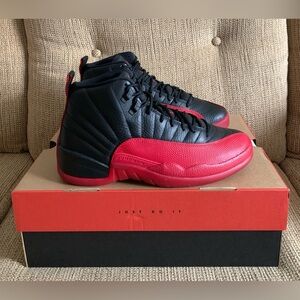 Air Jordan 12 Retro Flu Game 2025 Basketball Shoes - Size 9 Men's Black Red NEW